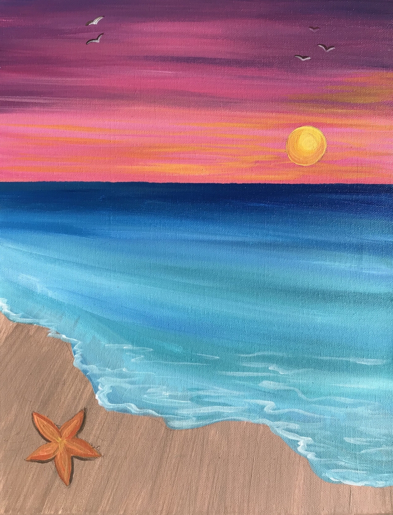 Starfish Sunrise @ OBX Frozen Yogurt – Local Color: Painting Parties ...